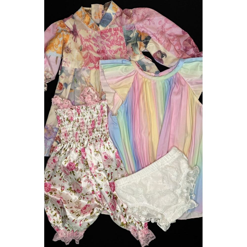 Large 7-piece Baby Girl Outfit Bundle | Baby Size 6-12 M